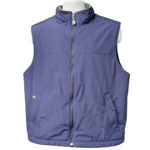 L.L.Bean Men's Blue Fleece‎ Lined Full Zip Vest Outdoor Layering Size Lg G304